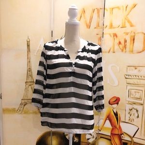 Ann Taylor black and white tops